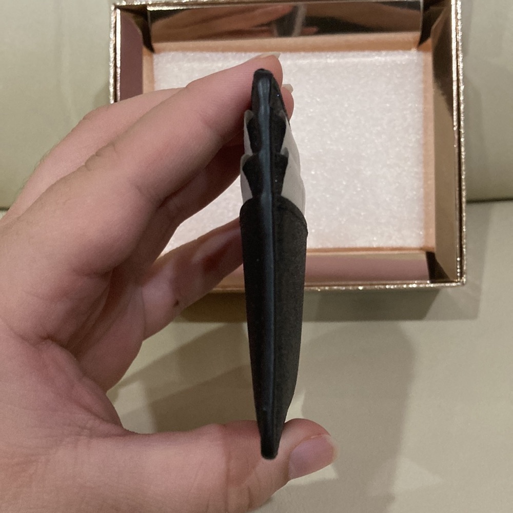 NWT Kate Spade Black Sparkle Glitter Glimmer Boxed Small Slim Card Holder Wallet - Picture 9 of 15